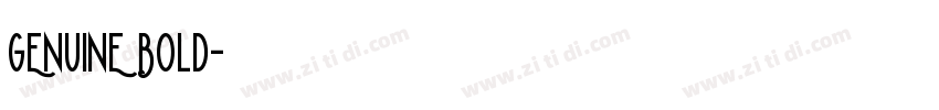 GENUINE Bold字体转换